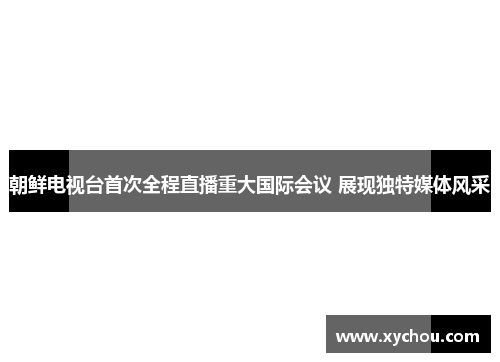 朝鲜电视台首次全程直播重大国际会议 展现独特媒体风采